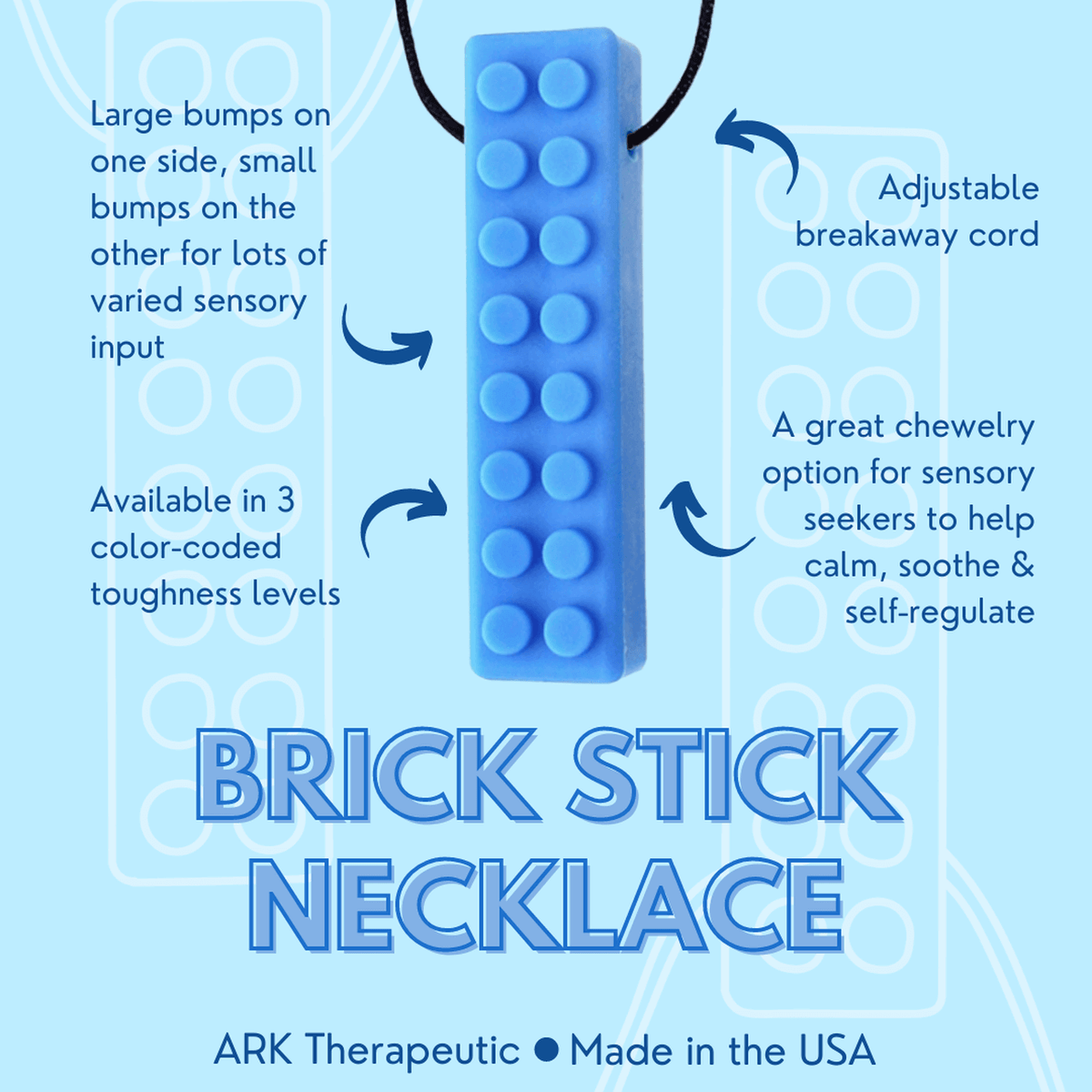 Brick Stick Chew Necklaces Sensory Tool