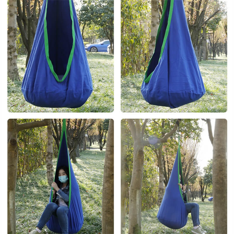 Different Angle of Using Aerial Hammock Chair Swing Seat