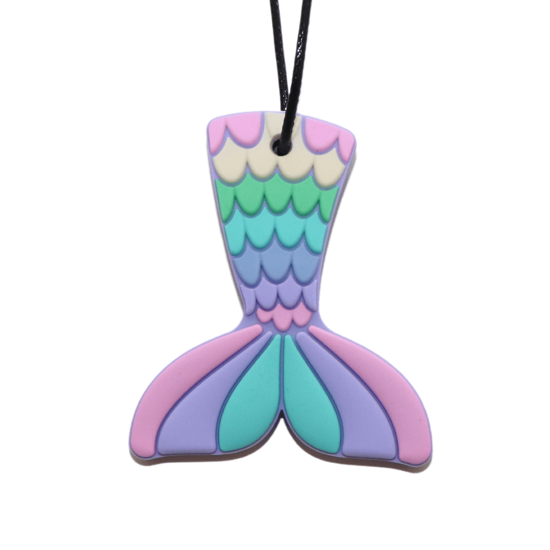 Full View Mermaid Tail Pendant Pastel