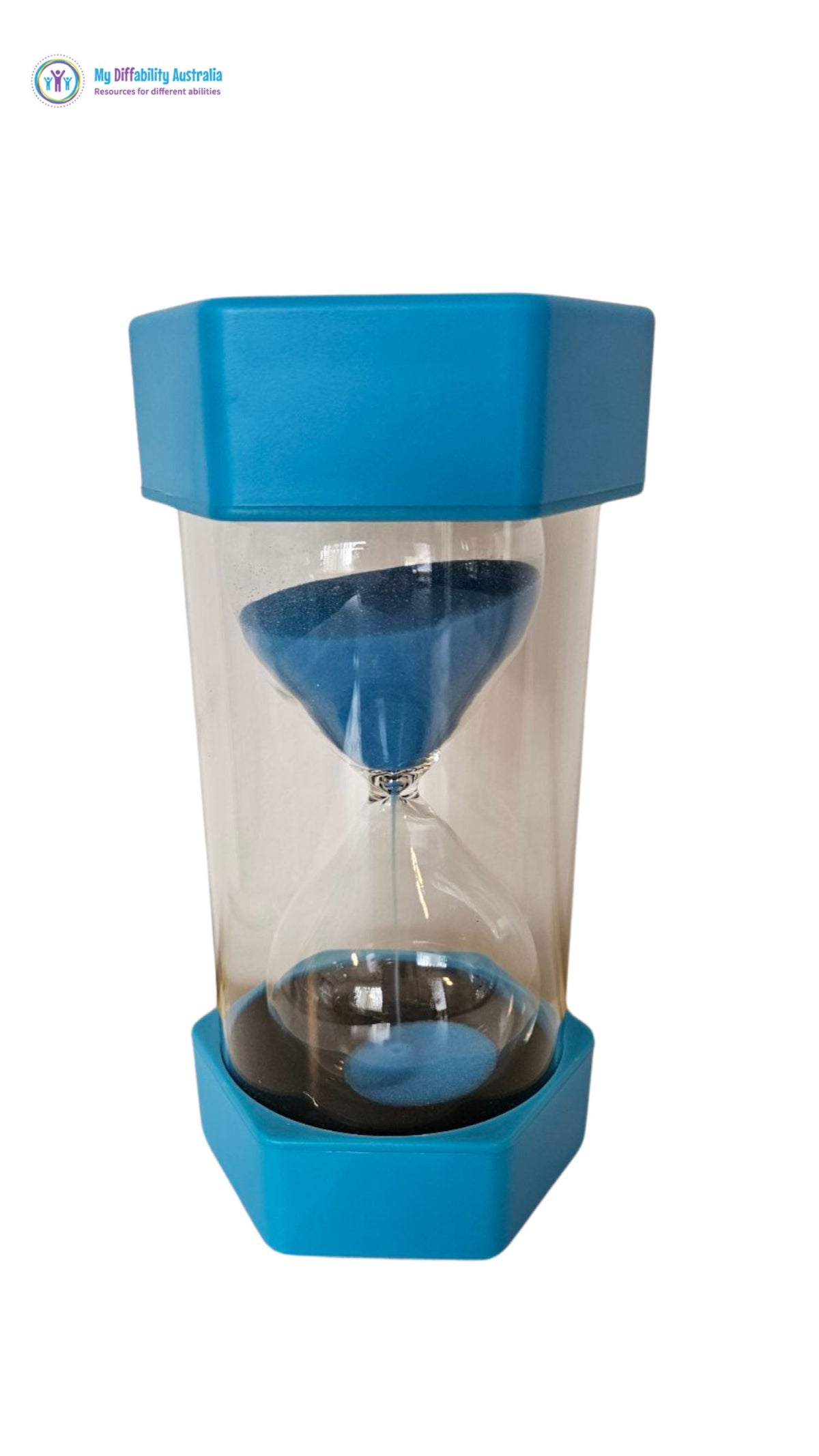 Hourglass Sand Timer Blue 10 minute medium