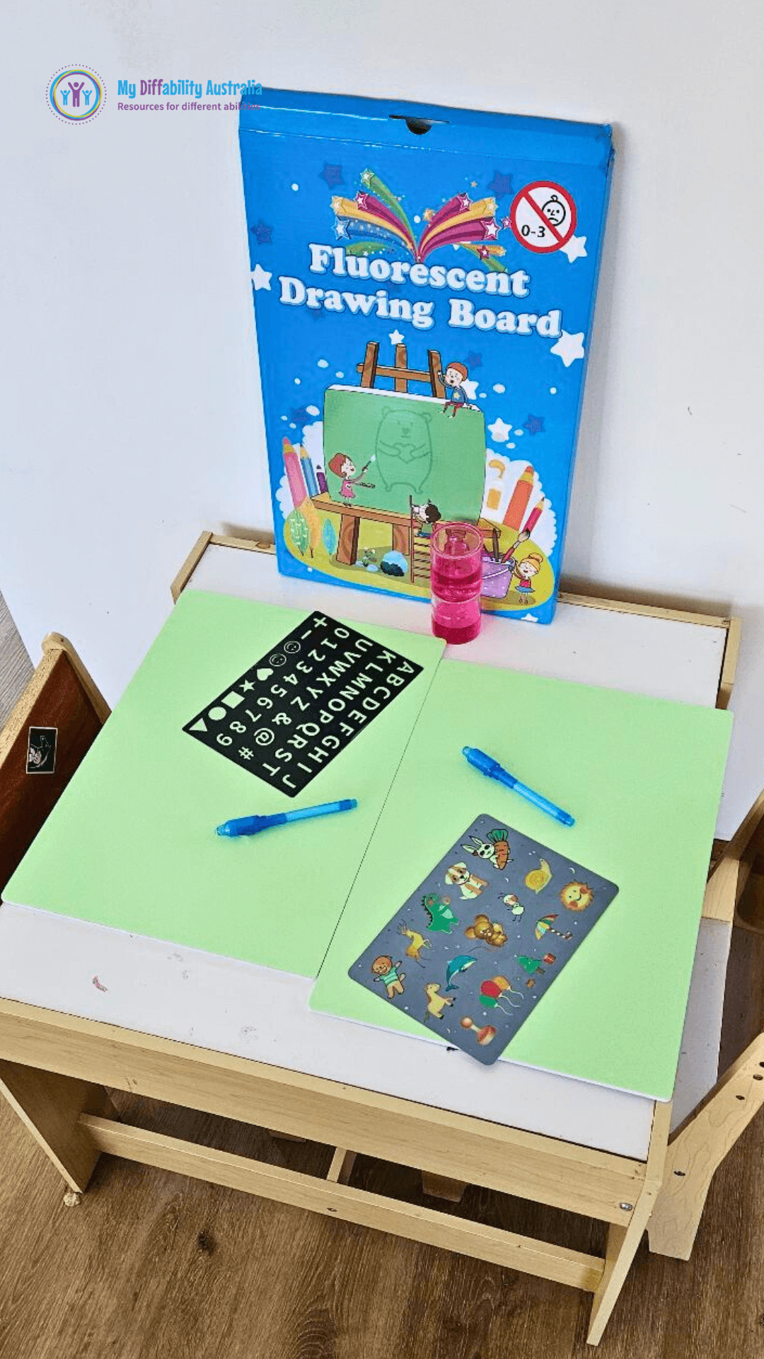 Light Up Drawing Board In The Table With Liquid Timer