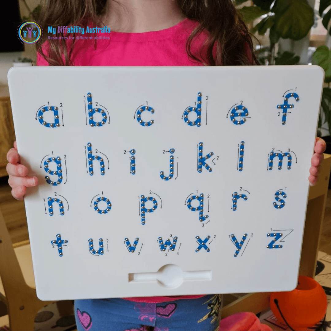 MagPad Magnetic Writing Board Being Hold by a girl