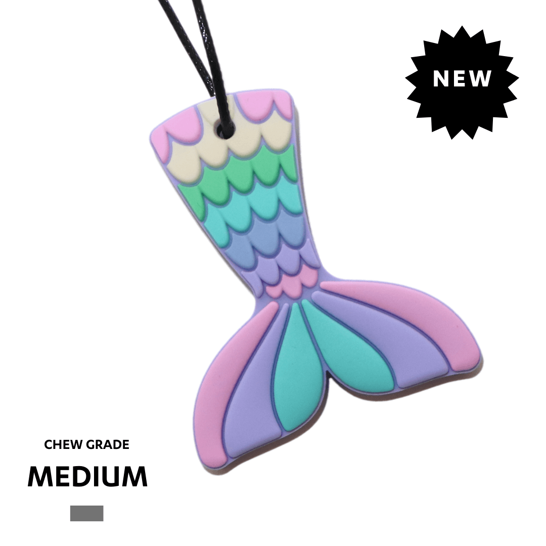 Mermaid Tail Pendant Pastel With Size Indication