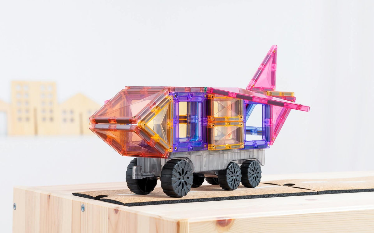 side view of a truck made from pastel transport pack 50 pc