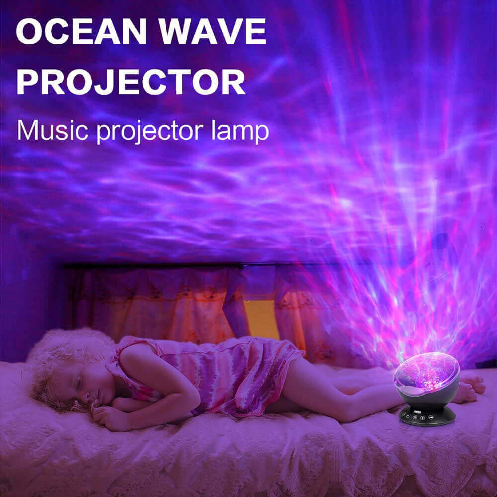 ocean wave projector used as a music projector lamp