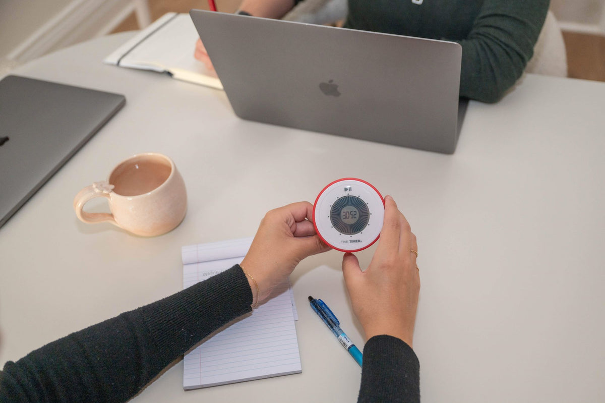 time timer twist with kickstand use during a meeting front view